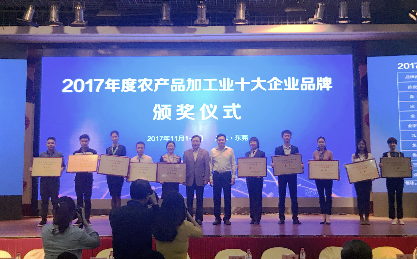 公司荣膺国家“2017年度农产品加工十大企业品牌”(图1) 公司荣膺国家“2017年度农产品加工十大企业品牌”(图1)